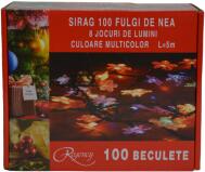 Regency Instalatie de Craciun- sirag luminos cu 8 jocuri de lumini- 100 de beculete fulgi de nea- multicolore- 5 m (MGH-105515)