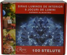 Regency Instalatie de Craciun, sirag luminos cu 8 jocuri de lumini, 100 de beculete stelute albastre, 5 m (MGH-105513-blue)