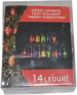 Regency Instalatie de Craciun, 14 LED-uri, model Merry Christmas, 30 cm (MGH-565330)