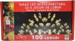 Regency Instalatie de Craciun, sirag luminos, interconectabil, cu 8 jocuri de lumini, 100 LED-uri alb calde, 5 m (MGH-78850-ww)