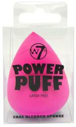 W7 Burete de machiaj, fără latex, roz - W7 Power Puff Latex Free Foundation Face Blender Sponge Hot Pink