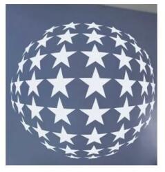 Duragon Sticker decorativ, Glob cu stele, Alb, 110x120 cm