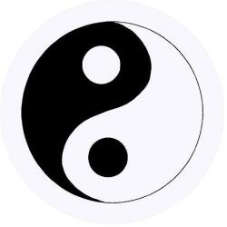 Duragon Set stickere decorative, Yin si Yang, 40 x 40mm, 24buc