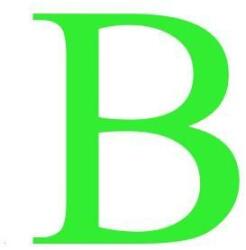 Duragon Sticker decorativ, Litera B, inaltime 15 cm, verde fluorescent