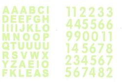 Duragon Set stickere fosforescente decorative, Litere si Cifre, 12 coli 20x13