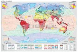 A Föld éghajlata - egyoldalas iskolai falitérkép - választható méret - fóliás, alul-felül faléces