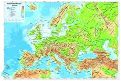  Európa domborzata 65*45 cm - térképtűvel szúrható, keretezett