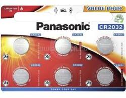 Panasonic CR2032 3V lítium gombelem 6db/csomag (CR2032L-6BP) (CR2032L-6BP)