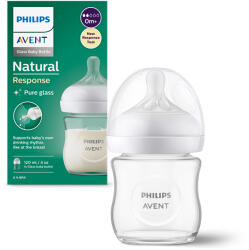 Philips Biberon sticla pentru +0 luna Natural Response SCY930/01, 1 bucata, Philips Avent