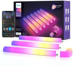 Govee Glide LED RGBIC intelligens fali lámp, 6 db, Wi-fi, zenei szinkronizálás, színes fény, Google Assistant / alexa, 180 cm (6x30 cm)