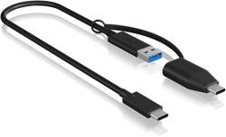 RaidSonic USB Adapterkabel IcyBox USB3.2(Gen2) Type-C zu Type A&C 35cm (IB-CB033) - vexio