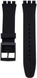 Ricardo Curea unisex neagră de silicon pentru ceas Swatch 17 mm