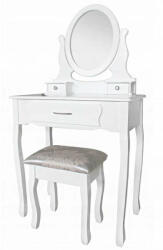 ProCart ProCart® Toalett szék és asztalkészlet, ovális tükör, 3 fiók, vin (PHO0052)