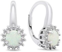 Brilio Silver Gyönyörű ezüst fülbevaló cirkónium kövekkel és opálokkal EA382W - mall