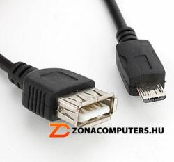 USB2.0 anya to MicroUSB2.0 apa 0, 2m fekete kábel