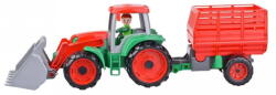 LENA Truxx Tractor with hay trailer open box (04428) - pcone