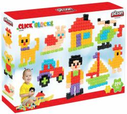 Pilsan Set de joaca, cutie cu blocuri de construit, Click Blocks, Pilsan, 224 piese