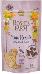 Rosie's Farm 5x50g Food Rosie's Farm Puppy Snacks "Mini Hearts" pulyka kölyökkutyasnack