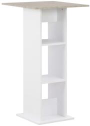 vidaXL fehér és betonszürke bárasztal 60 x 60 x 110 cm (280208) - vidaxl