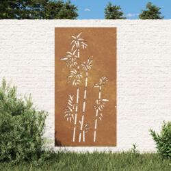 vidaXL bambuszmintás corten acél kerti faldísz 105 x 55 cm (824484)