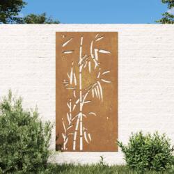 vidaXL bambuszmintás corten acél kerti faldísz 105 x 55 cm (824506)