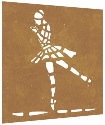  Vidaxl balett-táncos mintás corten acél kerti faldísz 105 x 55 cm 824503