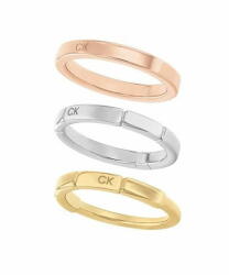 Calvin Klein Bájos tricolor gyűrű 3 az 1-ben Soft Squares 35000458 (Kerület 58 mm)
