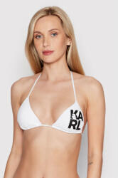 KARL LAGERFELD Bikini partea de sus Printed Logo KL22WTP01 Alb Costum de baie dama