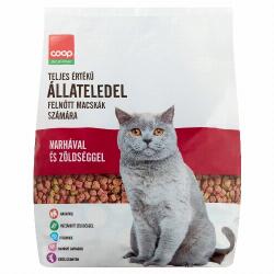  Coop teljes értékű száraz állateledel felnőtt macskák számára marhával és zöldséggel 1 kg