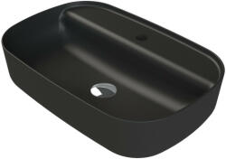 CeraStyle AQUA - PULTRA ültethető - Top Counter - porcelán mosdó - MATT FEKETE - 60 x 40 cm (OC007H61U05) - globalvivamarket