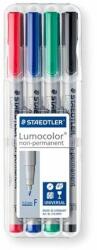 STAEDTLER Alkoholmentes marker készlet, OHP, 0, 6 mm, STAEDTLER "Lumocolor® 316 F", 4 különbözõ szín (4 db)