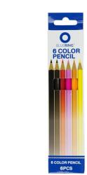 BLUERING Színes ceruza készlet, hatszögletű Bluering® 6 klf. szín, Bálnás (JJ10101) - upgrade-pc