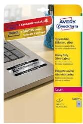 Avery Etikett címke, 45, 7 x21, 2mm, ipari poliészter, 48 címke/ív, 8 ív/doboz, Avery ezüst (L6009-8) - upgrade-pc