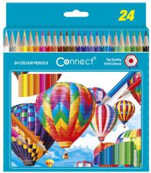Connect Színes ceruza készlet, hatszögletű Connect 24 klf. szín (105550)