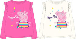 EPlus Tricou cu mânecă lungă pentru fetițe - Peppa Pig, crem Mărimea - Copii: 92