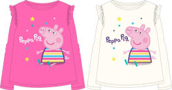 EPlus Tricou cu mânecă lungă pentru fetițe - Peppa Pig, crem Mărimea - Copii: 116