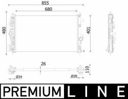 MAHLE Chlodnica Wody Behr Premium Line - centralcar - 1 149,55 RON