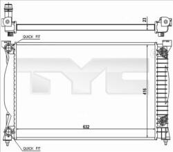 TYC Radiator, racire motor TYC 702-0014-R