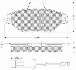 MTR set placute frana, frana disc MTR MT564 (MT564)