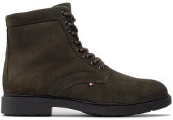 Tommy Hilfiger Csizma Elevated Rounded Suede Lace Boot FM0FM04185 Zöld (Elevated Rounded Suede Lace Boot FM0FM04185)