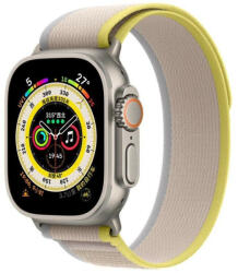 COTECi W97 Ultra Wild Trail szalag az Apple Watch 42 / 44 / 45 / 49mm-es órájához Sárga bézs színnel (21045-YM)