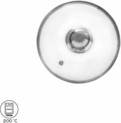 ORION Üvegfedő, 14 cm-es átmérő, rozsdamentes acél fogantyú (122575)