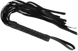 Intense Fetish Vegan Leather Flogger Black