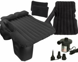 KIK Felfújható autós matrac pumpával - fekete (KX7579_4)