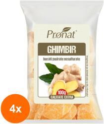 Pronat Foil Pack Set 4 x Ghimbir Pudrat Bucati, 100 g