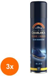 Casablanca Set 3 x Spray pentru Restaurarea Culorii, Piele Nabuc, Albastru, 200 ml, Casablanca (ROC-3xMAG1018657TS)