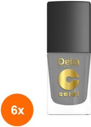 Delia Cosmetics Set 6 x Oja Coral 530 Mr Grey 11 ml