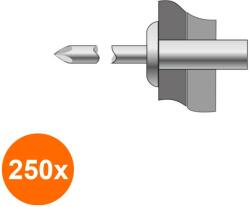 Bralo Set 250 x Pop-nituri Etanse Cap Bombat Aluminiu Otel-4.8 X 14.5 (COR-250xBR.1110004814S)