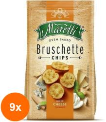 Maretti Set 9 x Bruschette Maretti cu Aroma Mixed Cheese 70 g