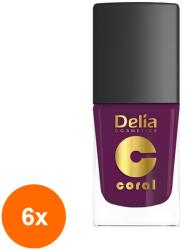 Delia Cosmetics Set 6 x Oja Coral 520 Cool Girl 11 ml